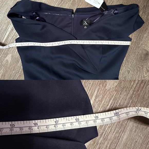 X. By XSCAPE
Off-The-Shoulder
Ruched Gown navy Blue size 4 or 14 - Picture 11 of 14